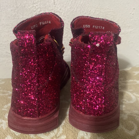 NEW Encore FIESSO💕sparkle high-tops 10/10.5+💙Barbie ornament/keychain - Picture 6 of 14